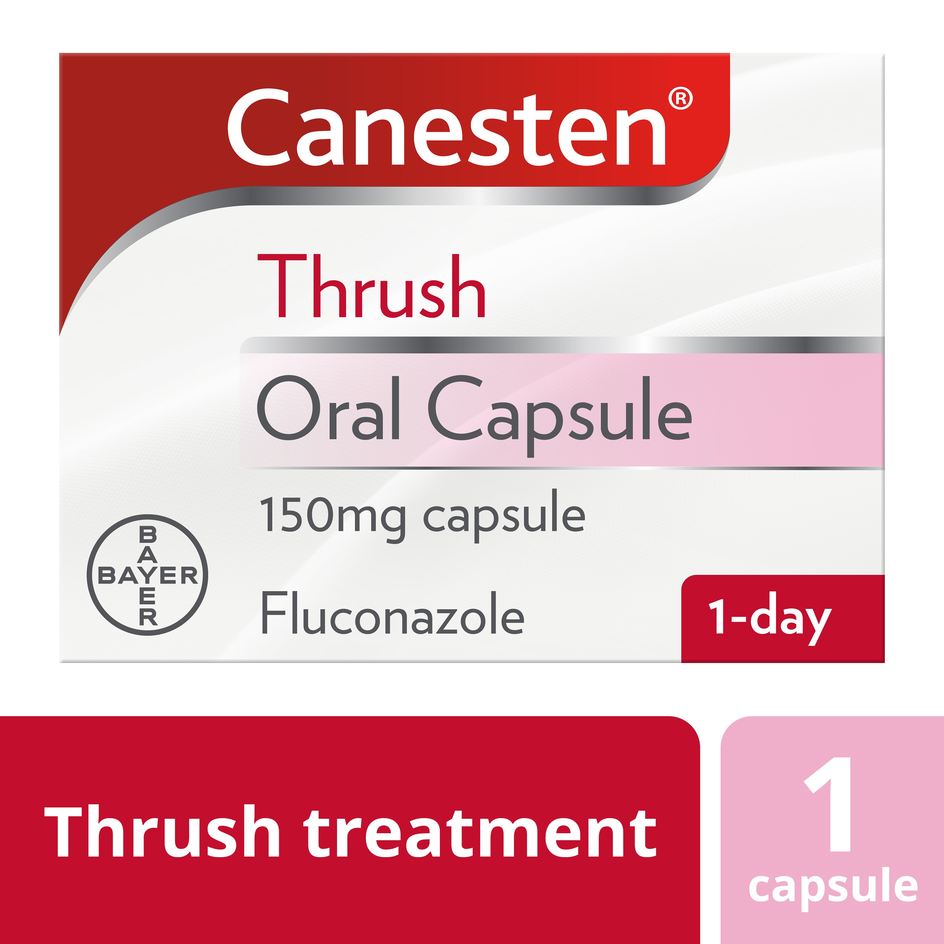 : Thrush treatment 1 capsule: Canesten Thrush 150mg Oral Capsule 