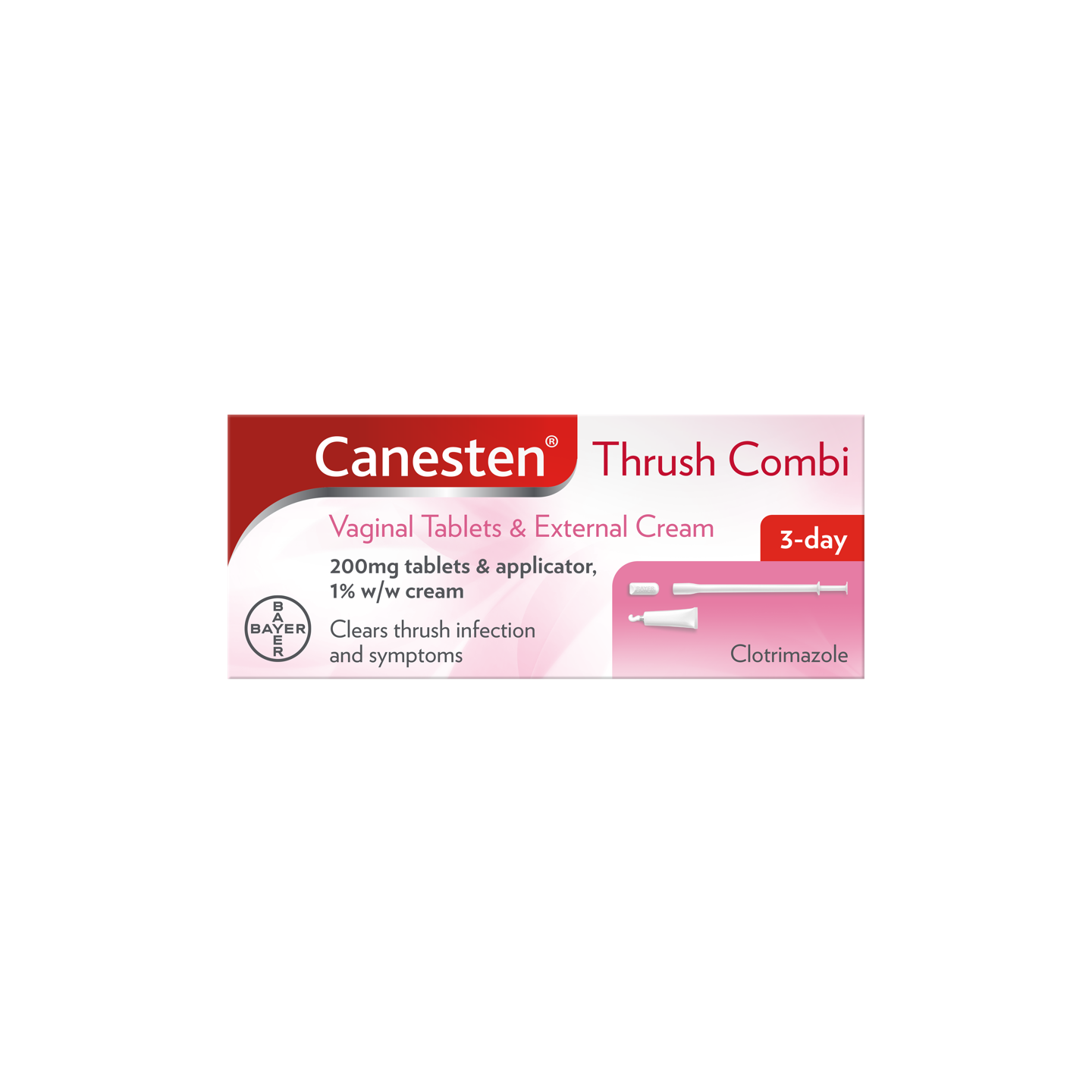 Canesten Thrush Combi 3-day Vaginal Tablets & External Cream