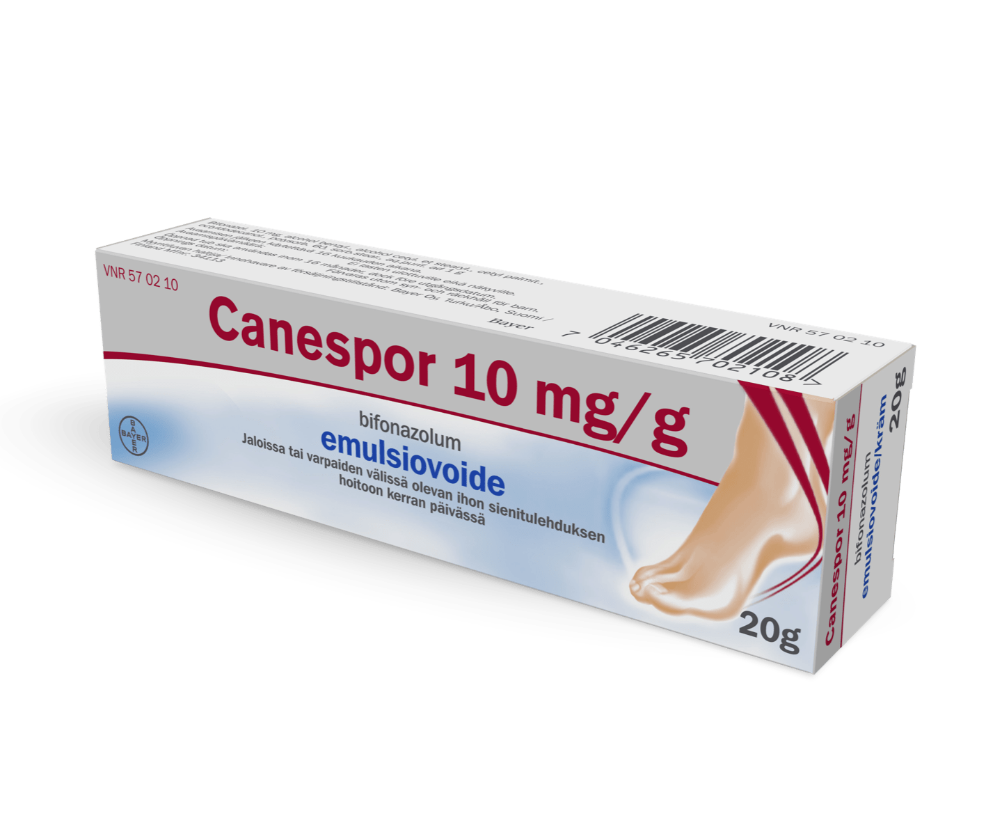 Canespor 10 mg/g emulsiovoide jalkasienen hoitoon 20 g