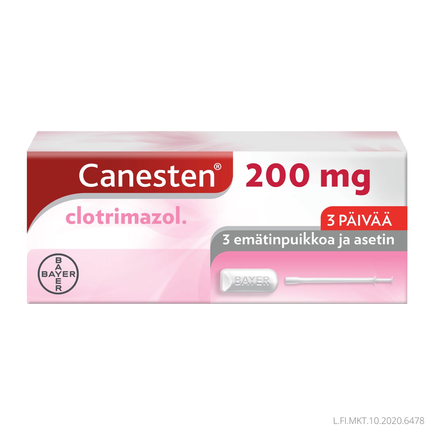 Canesten emätintabletit hiivatulehduksen hoitoon 200 mg tabletit ja asetin