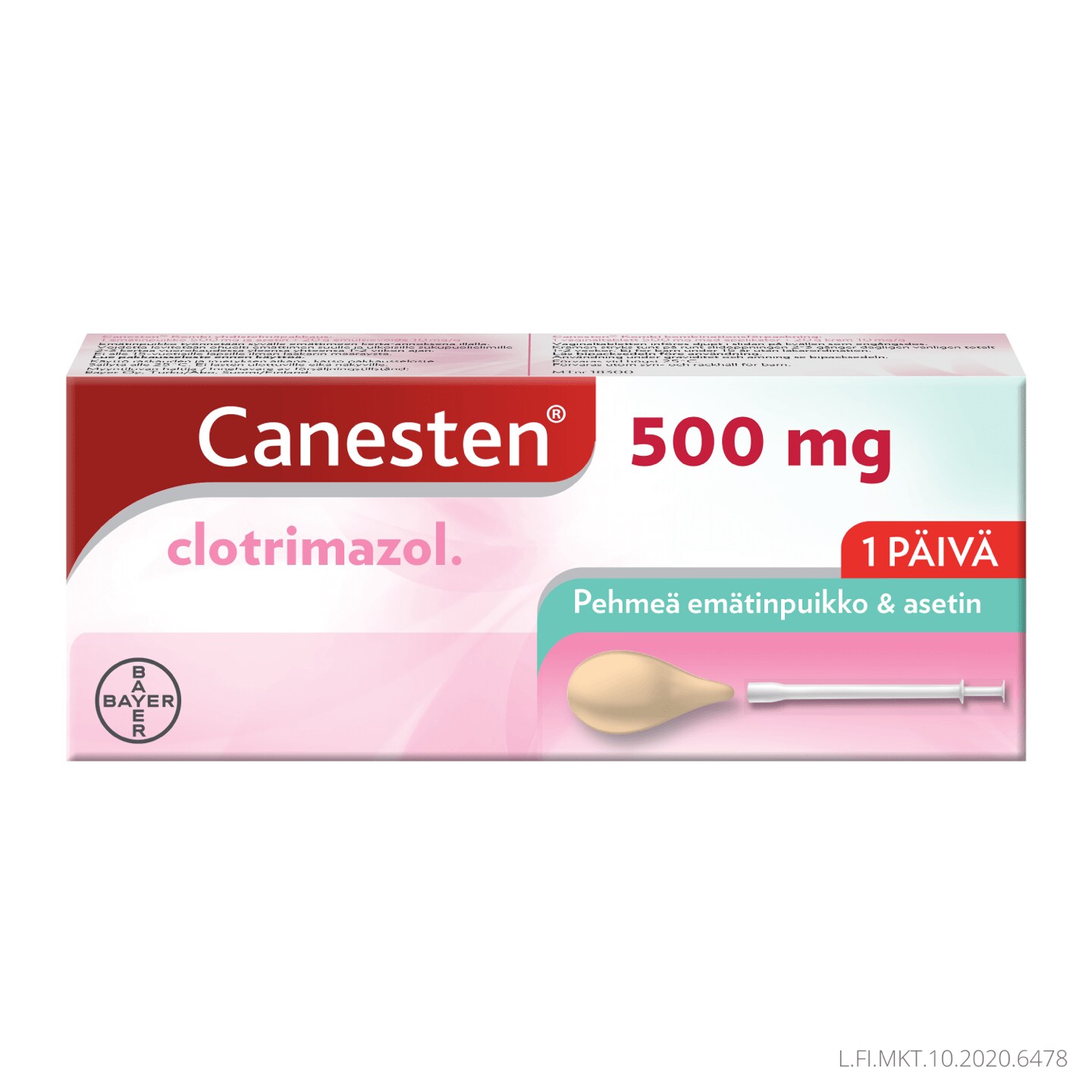 Canesten 500mg pehmeä emätinpuikko