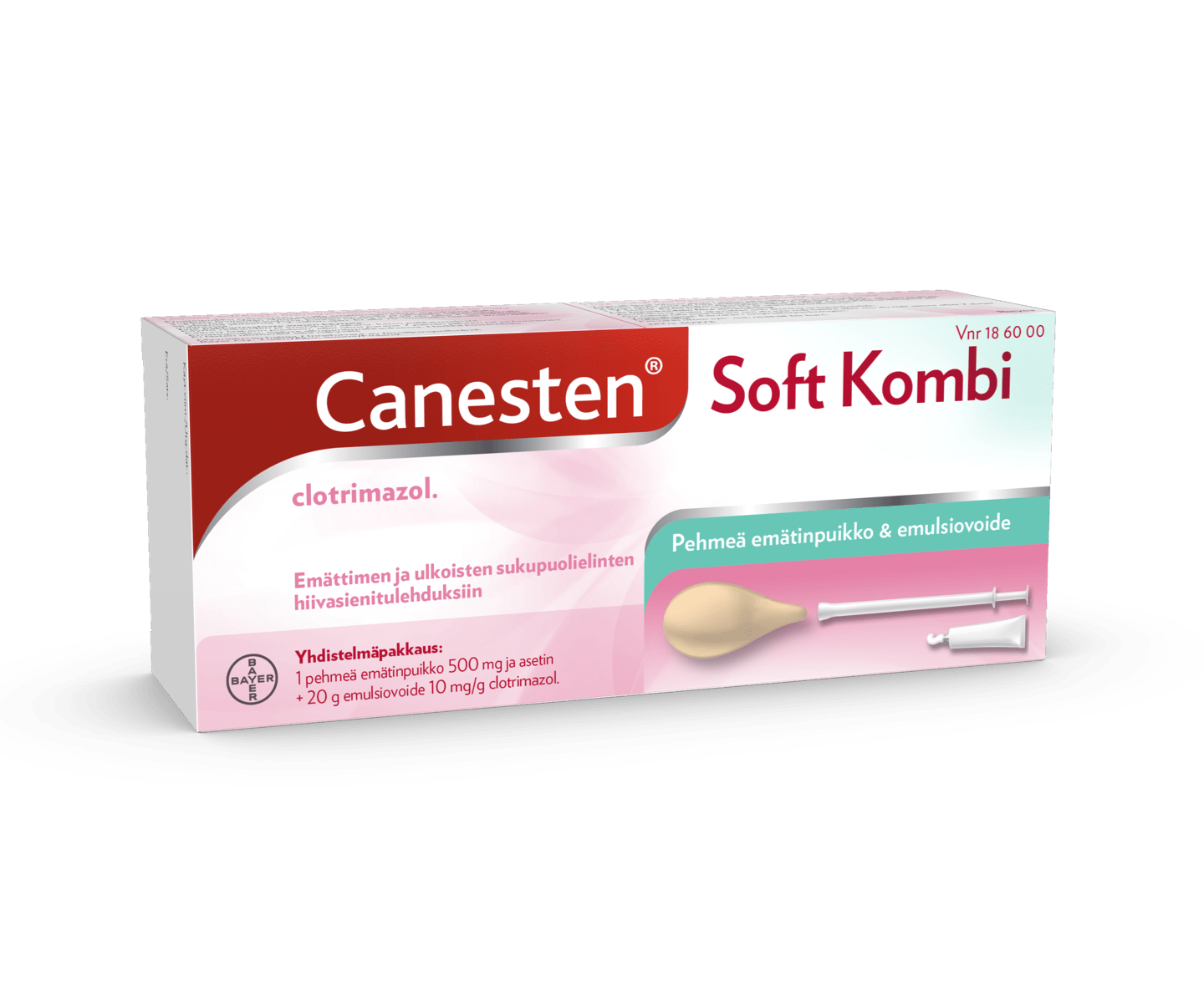 Canesten pehmeä geelipuikko ja ulkoinen voide hiivasienitulehduksen hoitamiseen