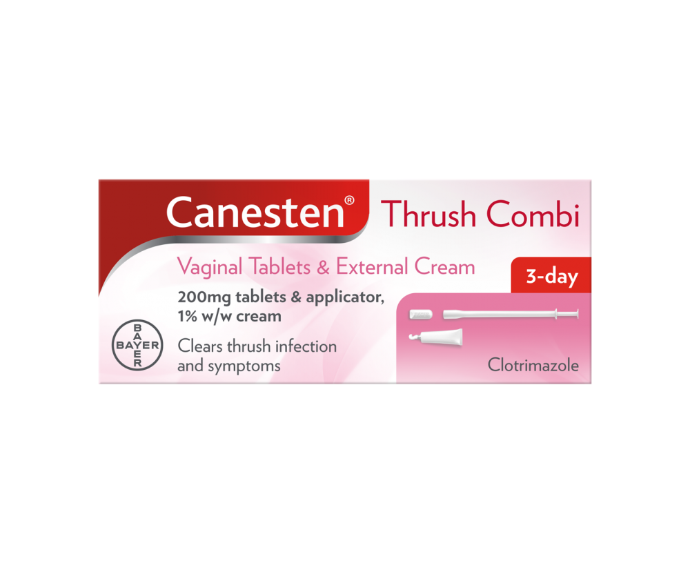 Canesten Thrush Combi 3-day Vaginal Tablets & External Cream